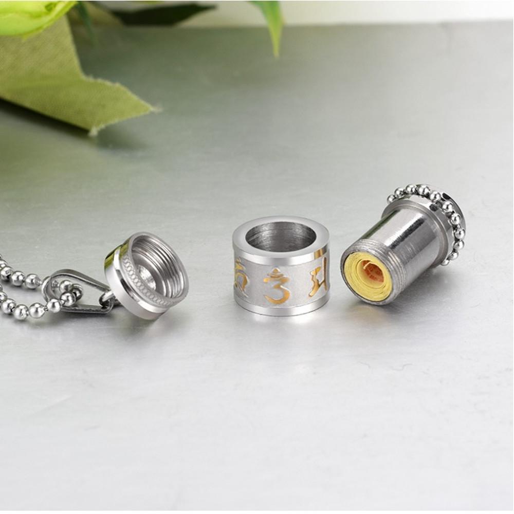 Retro Titanium Steel Buddhism Shurangama Mantra Pendant for Necklace Earring