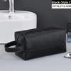 PU Leather Man Woman Handbag Large Capacity Material Portable Handbag Makeup Pouch Travel Wash Bag Vintage