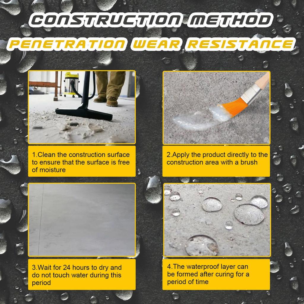 Long-Lasting Waterproof Sealant for Various Surfaces with Brush Application