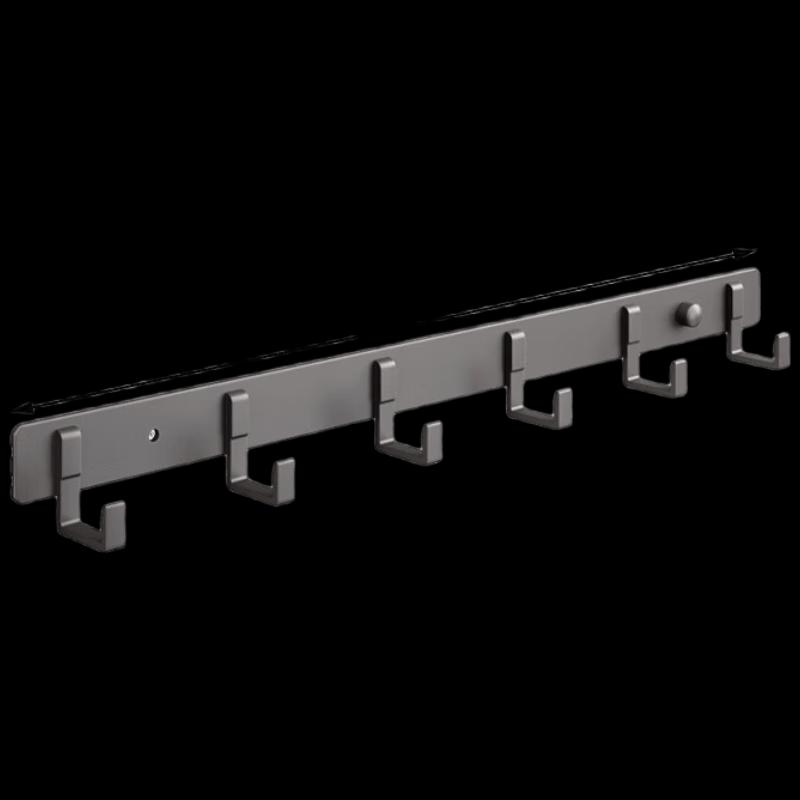 Minxi Gunmetal Grey 6-Hook Organizer