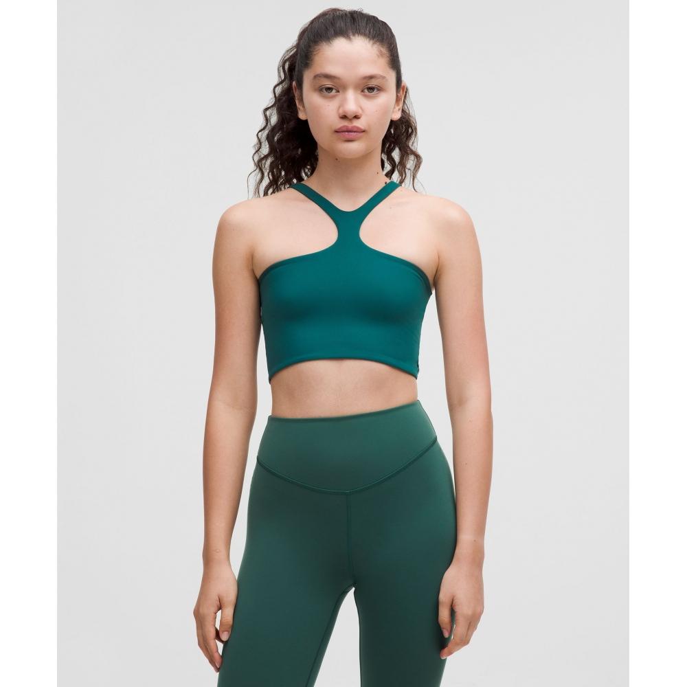 

Lululemon Bend This V And RACer BrA Light Support AC Cups Storm teAl XXS/XS