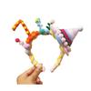 Soft Fabric Velvet Headband Birthday Series Cake Decor Bright Color Hair Hoop Hand-Crafted Hair Accessory