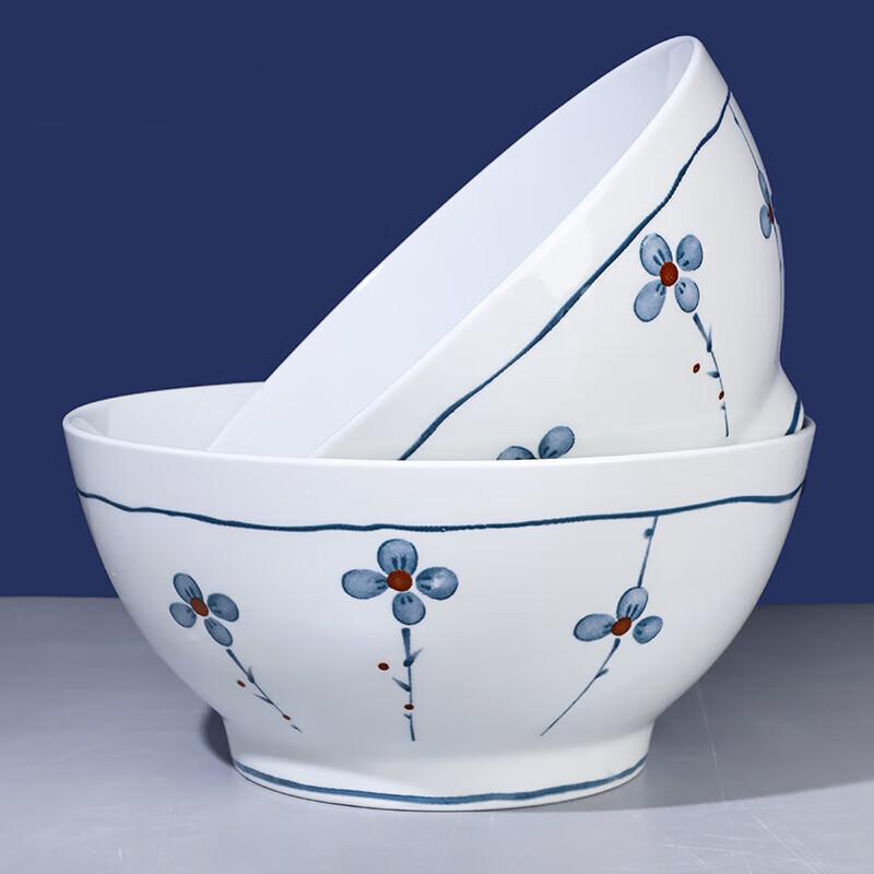 Mengyuan Plum Blossom 6-inch Ceramic Bowl Set