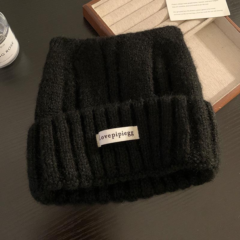 

Милые кошачьи ушки (Хлеб в форме кошачьих ушей, приготовленный на пару), Вязаная шерстяная шапка, женская, зимняя, корейская версия, маленькое лицо, холодная шапка, утолщенная теплота 5 чёрный