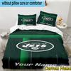 3pcs Custom Name Jets Helmet Bedding Set Includes 1 Duvet Cover & 2 Pillowcases for All Seasons Dormitory Home Decor Christmas gifts