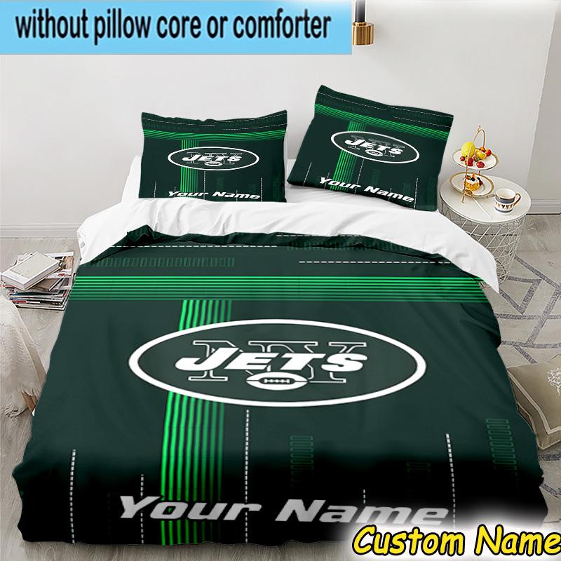 3pcs Custom Name Jets Helmet Bedding Set Includes 1 Duvet Cover & 2 Pillowcases for All Seasons Dormitory Home Decor Christmas gifts