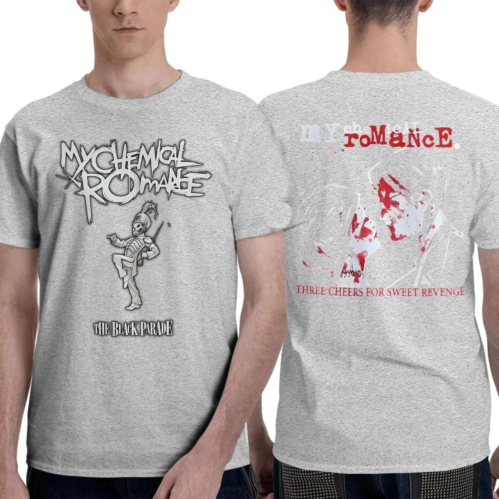 Men Women T Shirt Funny Face My Chemical Romance Fashion T Shirts Short Sleeve Tops Summer Cotton O-Neck Top Tees