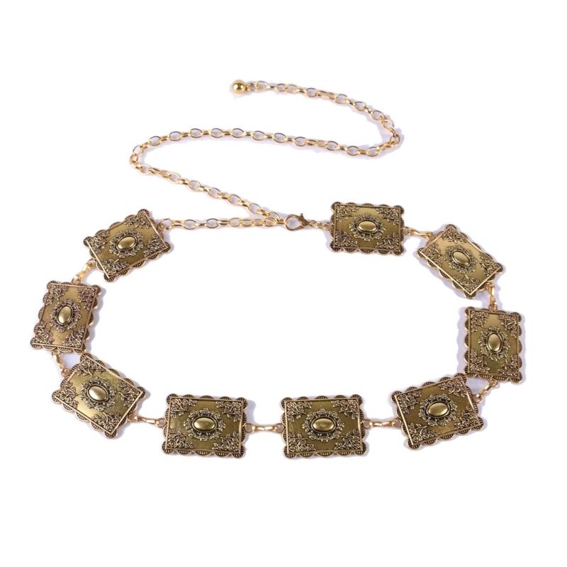 

Vintage Carved Chain Belt Waist Chain for Women Western Waist Decorative Chain Body Chain Hip Chain Waist Decoration