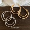 Silver Needle Multi-layer Round Earrings, Simple Temperament, Niche Design Stud Earrings, Light Luxury and High-end Earrings.