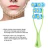 Face Roller Multiple Rollers Concave Convex Particles Comfortable Handle Multiple Rollers V Shaped Face Massager