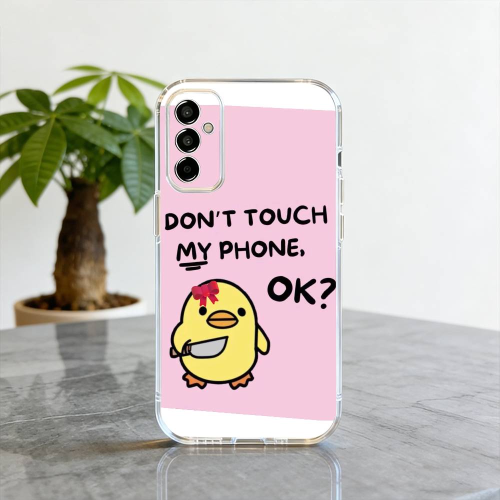 

Please do not touch my phone Phone Case Transparent Silicone Soft For SamsungA10,12,20,21S,30,31,40,50,51,52,70,71 Samsung a21s