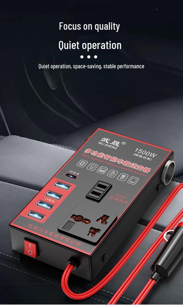 Truck and Car Inverter: 24V/12V to 220V High-Power Multifunctional Charging Converter