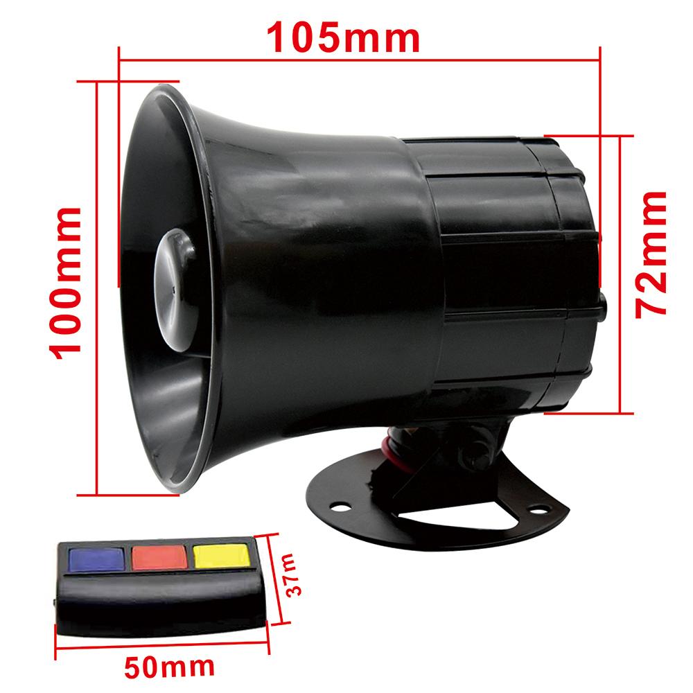 Universal Motorcycle Horn 12V 20W 3 Tone Sound Super Loud Horns for Trucks Vehicle 115db Waterproof Electric Alarm Kit Horn 1pcs
