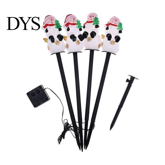 Decorative Stakes for Flowerbeds Christmas Solar Stake Lights, Santa Snowman Tree Figurine Lawn Easy Install Pathway Decor Waterproof Warm LED Lights