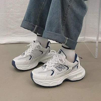 Women's 2025 Spring Fashion Breathable Ultra-Light Running Shoes - Thick-Soled, Casual & Versatile