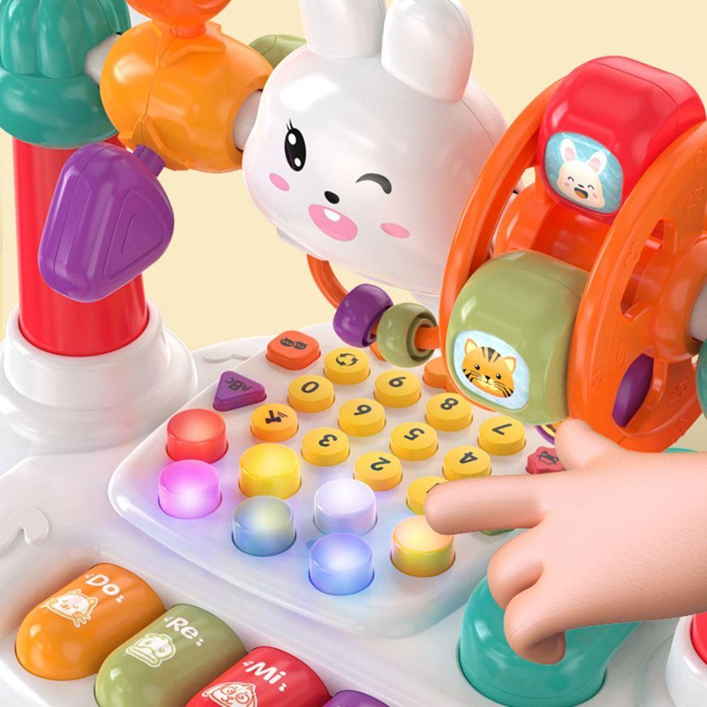 Interactive Rotating Music Piano Keyboard Creative Early Educational Music Toy Toddlers