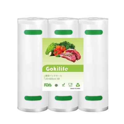 Gokilife Vakuumverpackung, Vakuumverpackungssicheres Set mit Lebensmittelrollen zum Vakuumieren, Ersatzvakuum, frei dediziert, antibakteriell, für Lebensmittel im Gefrierschrank