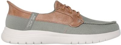 On-the-GO Flex Palmilla Canvas Olive Boat Shoes