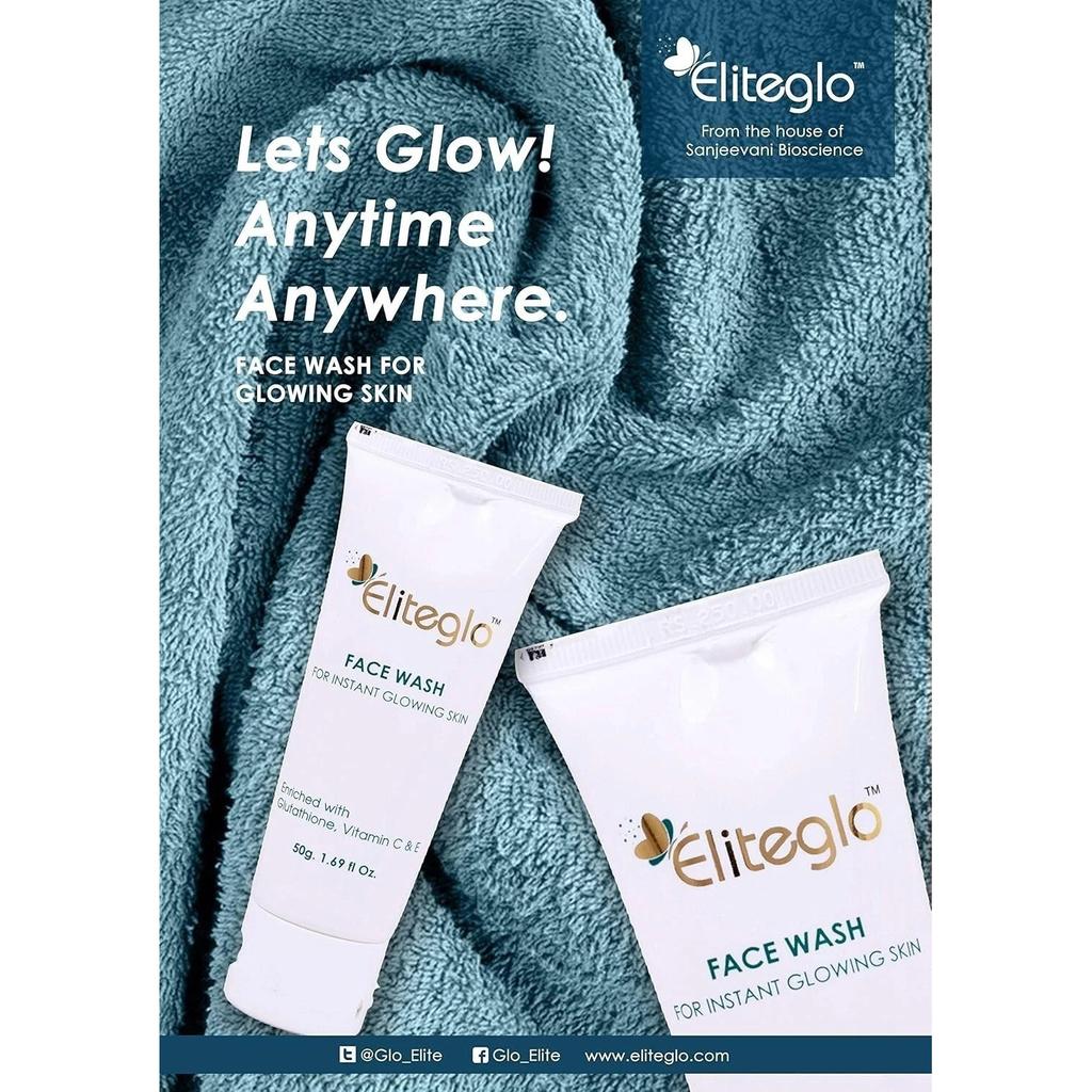 Eliteglo Glutathione Face Wash For Glowing Brightening & Blemish Free Clear Skin