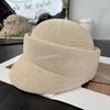 New Solid Color Knitted Cap Cap Women's Summer Outdoor Travel Sunscreen Visor Light Breathable Short Brim Equestrian Hat