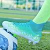Botas de fútbol para hombre, calcetines elásticos de alta calidad AG, uñas largas, entrenamiento profesional de competición, zapatos de fútbol para niños