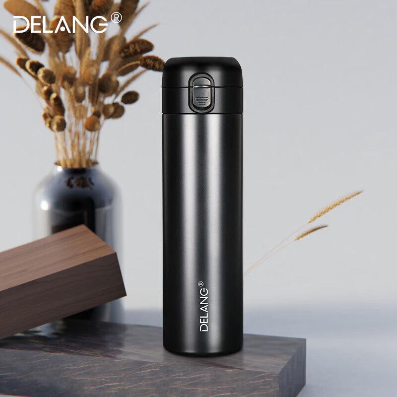 De Lang Insulated Stainless Steel Pop-up Lid Mug