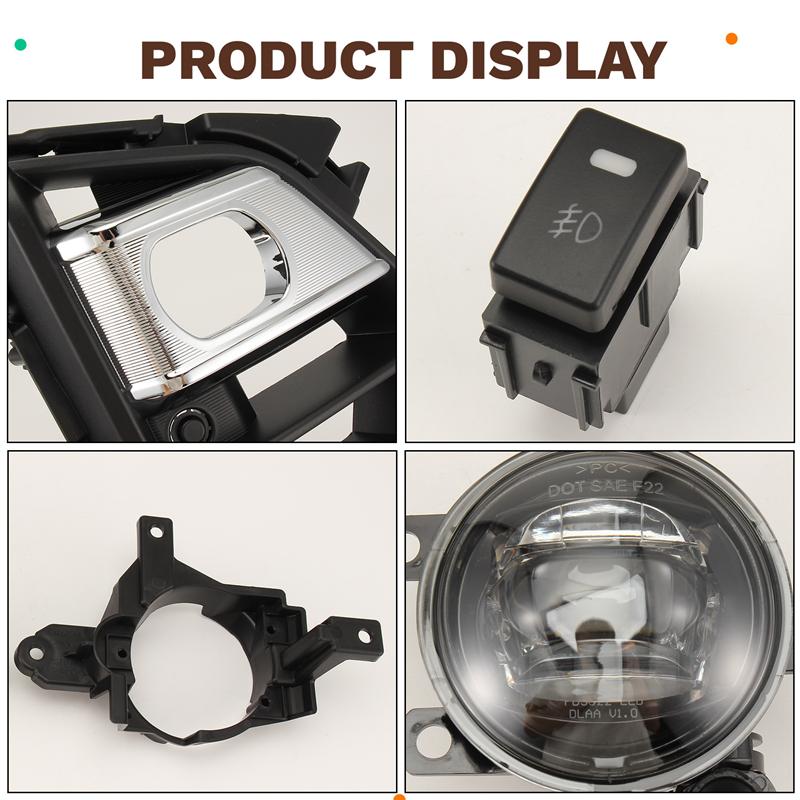 ABLZ-Car LED Fog Light Lamp Cover Grill Frame Wire Switch Bracket 1 Set For Nissan NV350 Urvan  Caravan Micro-Bus