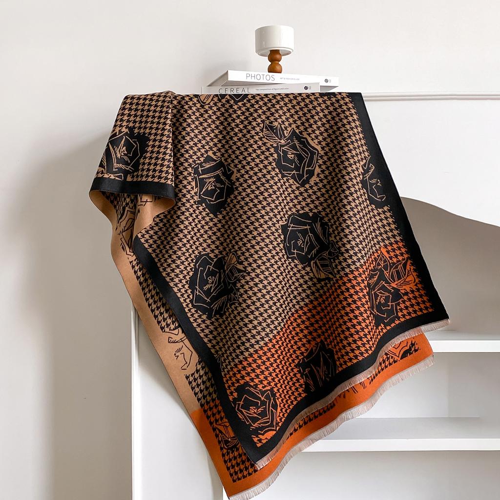 Eșarfă de iarnă de lux femei cașmir cald Pashmina Brand Foulard șaluri feminine împachetări groase bufanda poncho eșarfe furat