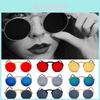 Fashion Retro Vintage Gothic Round Flip Up Steampunk Glasses With Timeless Appeal