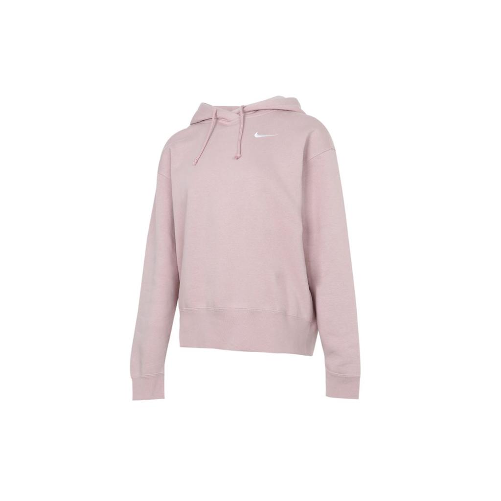 Nike Sportswear Fleece Logo Pullover Hoodie Women Tops Light-Purple CZ2591-645