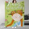 Cartoon Anne of Green Gables Cute Blanket Design Lightweight  For Dorms, Naps, Living Room, Office,Sofa,All Season