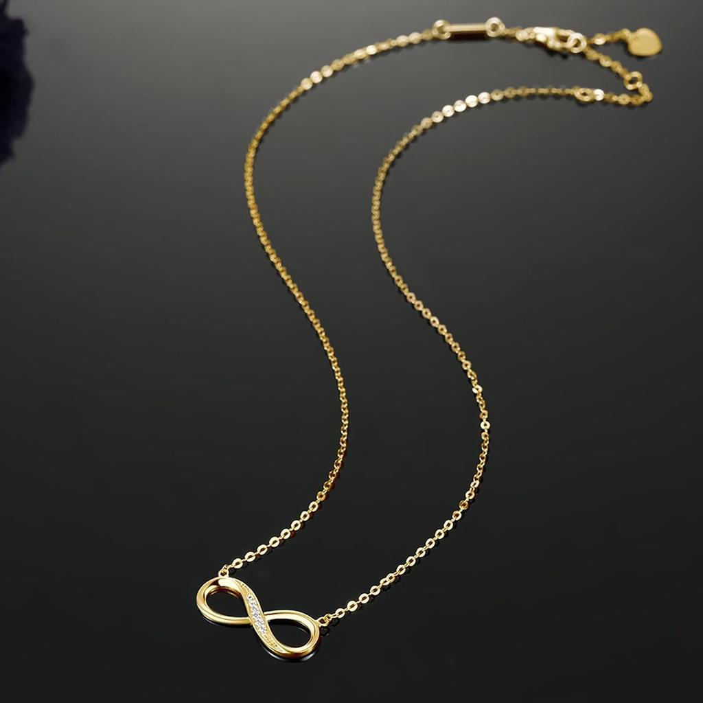 Women's infinity pendant necklace, heart necklace, exquisite jewelry