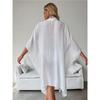 Summer Loose Cardigan Sun Protection Woman Bikini Cover-up Swimsuit Solid Beachwear Cover-Ups Swimwear Women Kimono Dress