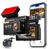 4K Front 1080P Rear Dashcam with Front and Rear Parking Wide Angle Wide Loop Overwrite Reverse Engine LCD Compact Warning App Enhanced To Operating