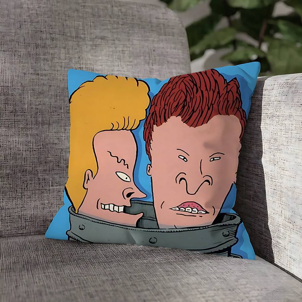 B-Beavis and B-Butt-H-Head Throw Pillow Case For 45x45cm 40x40cm 55x55cm 50x50cm 30x30cm Square Car Pillowcase Shell
