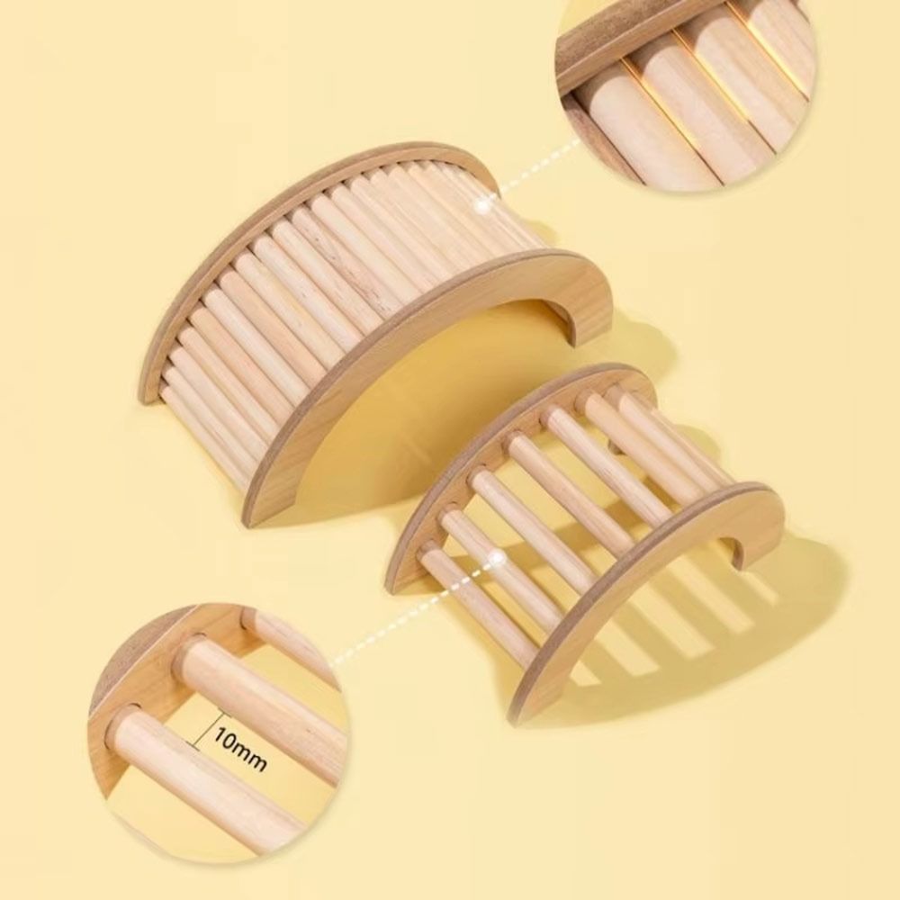 Small Hamster House Smooth Hamster Wooden Bridge  for Guinea Pigs Rats Small Animals