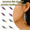 4pcs/set 3D Fish Shaped Earring Accessories Handmade Craft Bag Pendant  Necklace Accessories