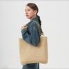 New large-capacity handmade shoulder woven bag versatile straw woven bag women's vacation beach tote bag portable women's bag