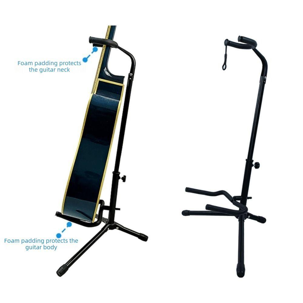 Steel Instrument Display Stand Folding Guitar Support Sturdy Vertical Guitar Rack  Electric Guitar