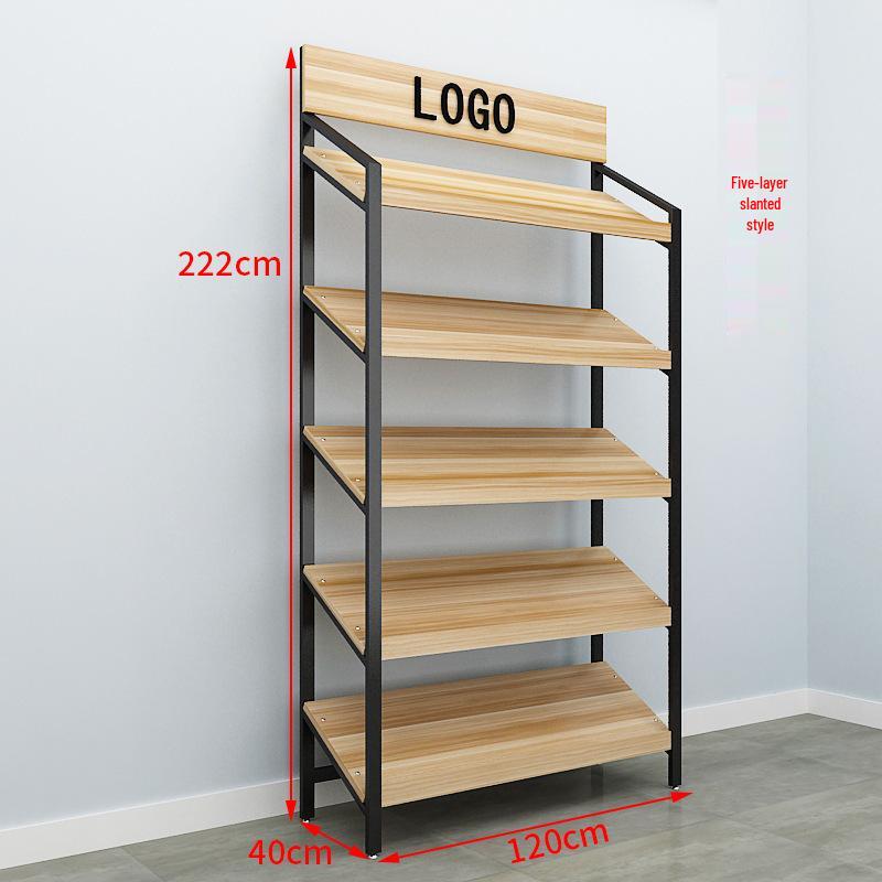 Slanted Multi-Layer Display Rack for Snacks, Jewelry, and Shoes