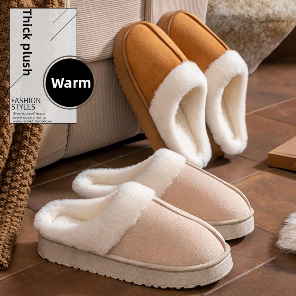 Unisex Couple Slippers, Winter Home Comfort In Fluffy Slippers with Soft Plush Upper and Comfortable