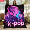 K-POP Print Blanket.Warm and Comfortable Flannel,Bedroom,Sofa,Bed,Chair,Gift,Picnics,Trip, Camp,Blankets.