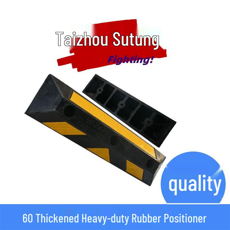 1m Durable Rubber-Plastic Parking Stopper – Anti-Collision Wheel Positioner