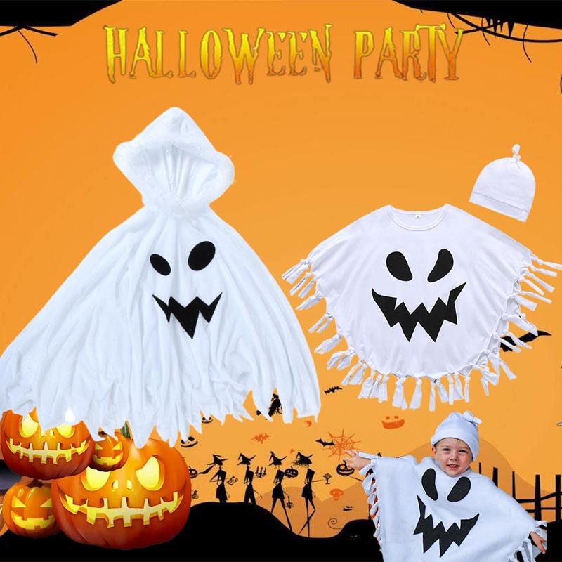 Ghost Kids Halloween Cloak Cape Cosplay Costumes Toddlers Outfit Party Play Role