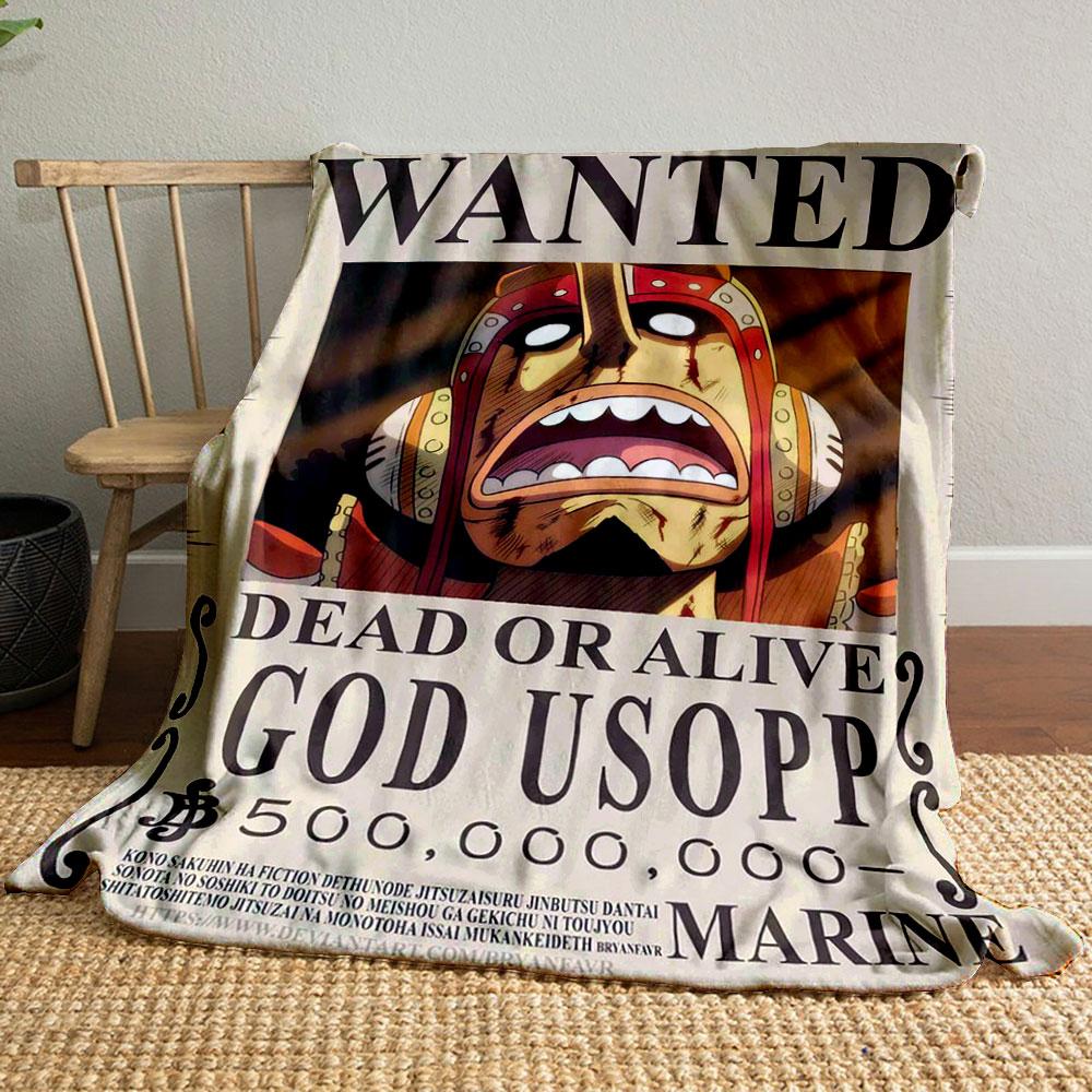 

One Piece Themed Anime Blanket with Bounty Poster Design bedroom Blanket for Livingroom Couch lunch break Soft Cozy throw for Friend s festival Gift 80cm x 120cm