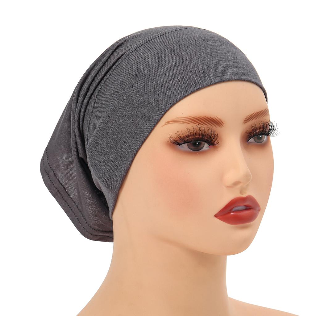 High Elastic Modal Cotton Jersey Hijab Cap Women Muslim Inner Caps Turban Bottom Hat Small Hat Underscarf Headscarves Headband