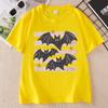 Vintage Bat Halloween TShirt Spooky Season Tee Fall Top Boho Witchy Goth Apparel T Shirts Casual Round Neck Printed Tshirts