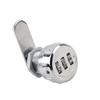3 Digit Combination Cam Cabinet Silver Stainless Steel Convenient Password Security Coded Lock