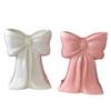Handcrafted Ceramic Bow Vase Pink Coquette Ceramic Plant Pot Elegant Flower Vase  Holiday Decor
