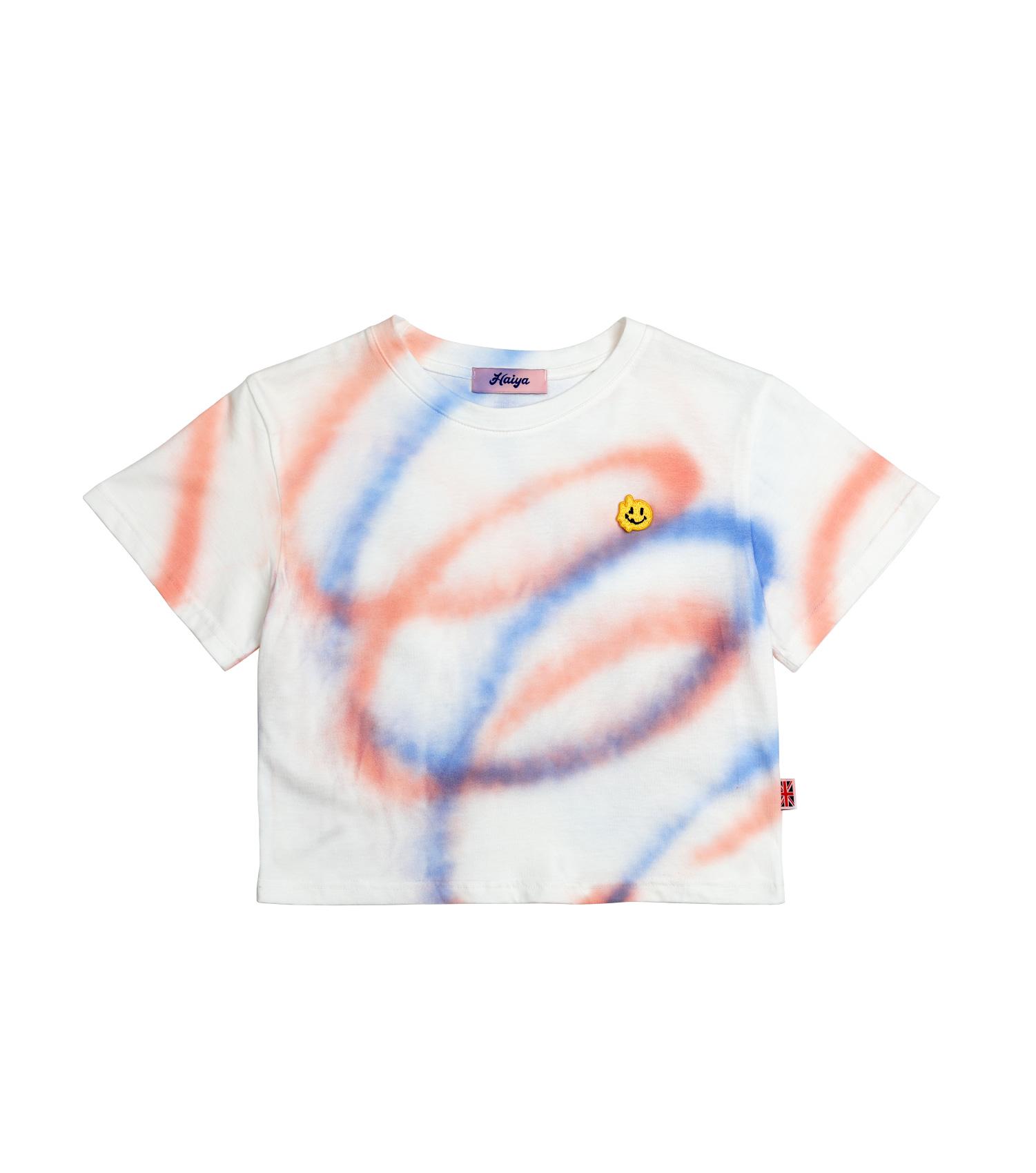 Hiya Smile Patch Spray Crop Top, Red